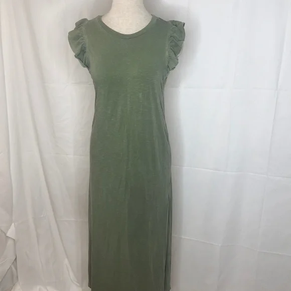 Sundry Ruffle Capped Sleeve Maxi Dress - Picture 1 of 4